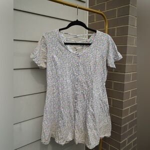 Vintage 90’s white floral mini dress